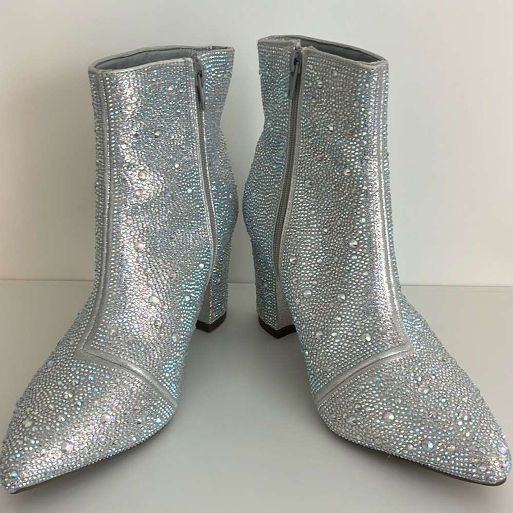 Really beautiful sparkly studded boots.
